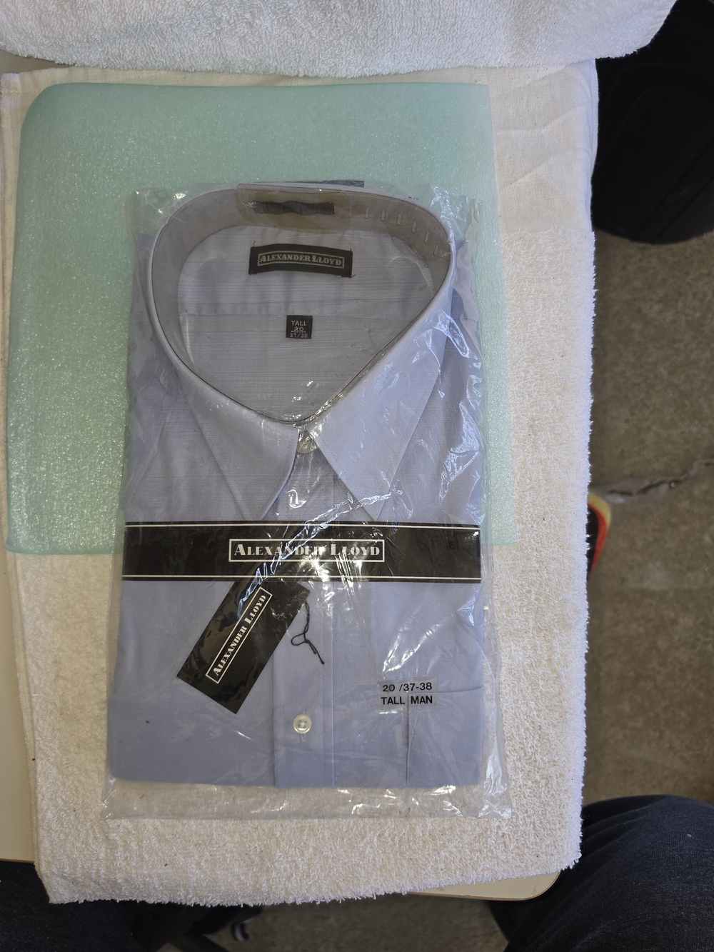 NEW Alexander Lloyd Tall Man Dress Shirt - 20 37/38 - Light Blue